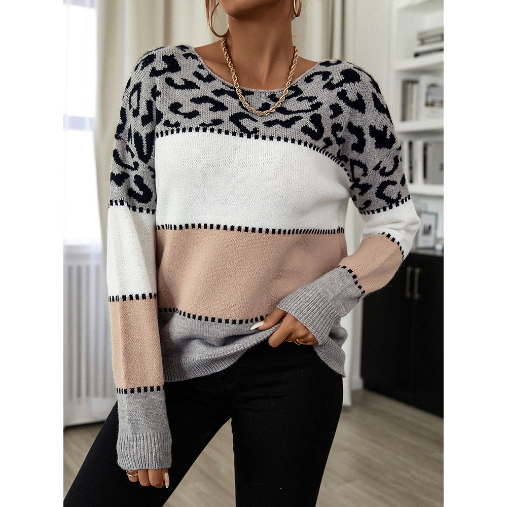 Striped Knitted Loose Pullover