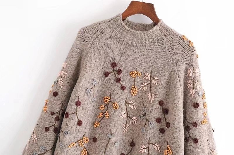 Beaded & Embellished Knitted Sweater