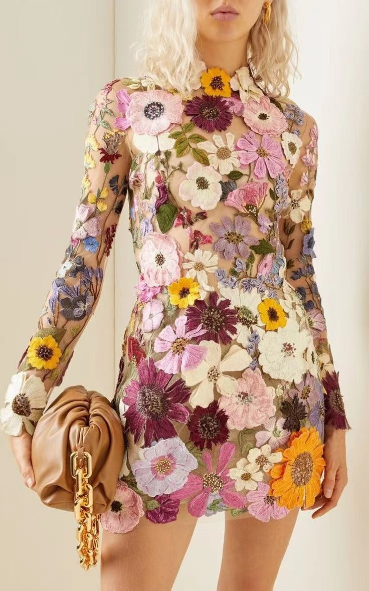 Three Dimensional Flower Power Dress