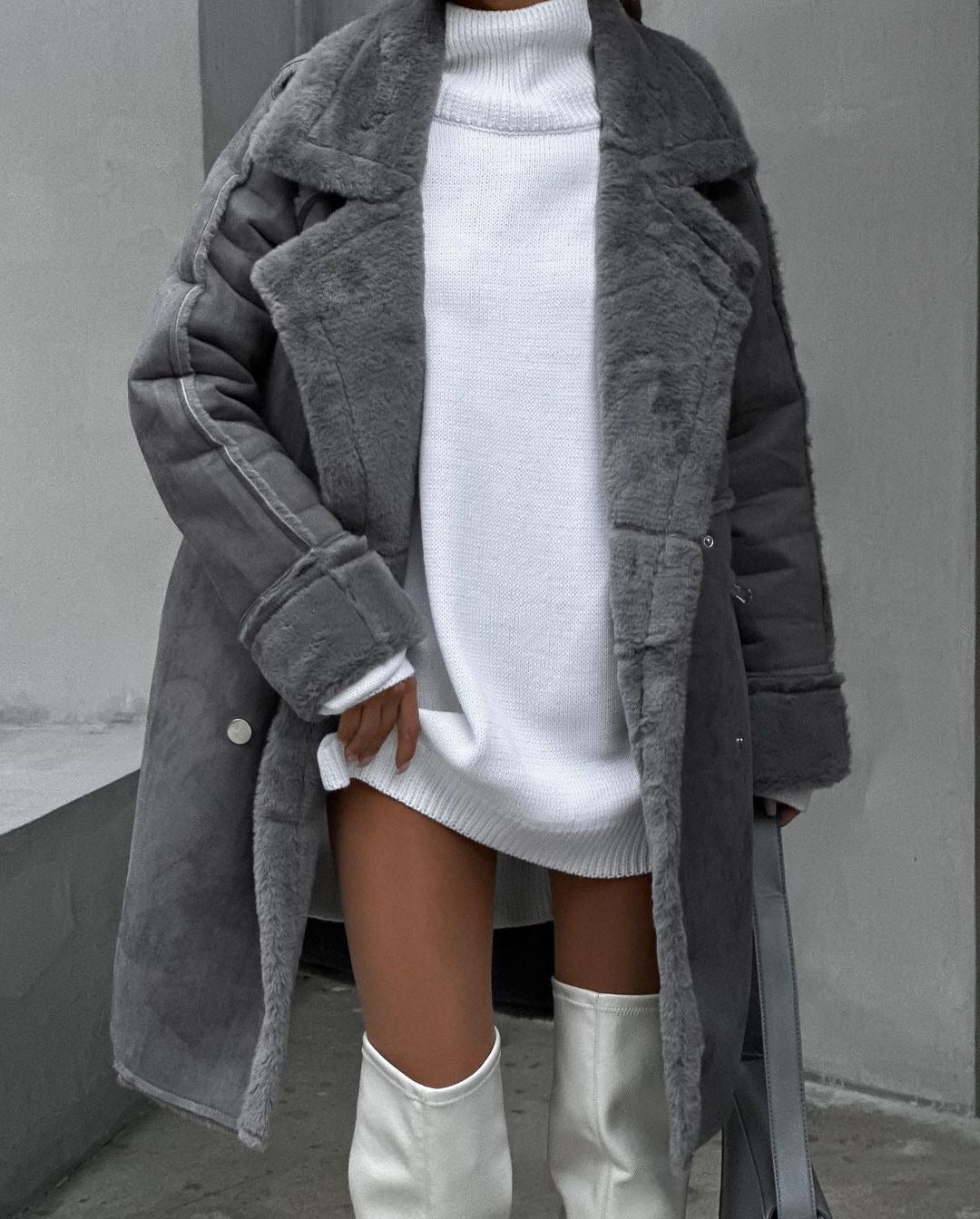 Plush Suede Coat