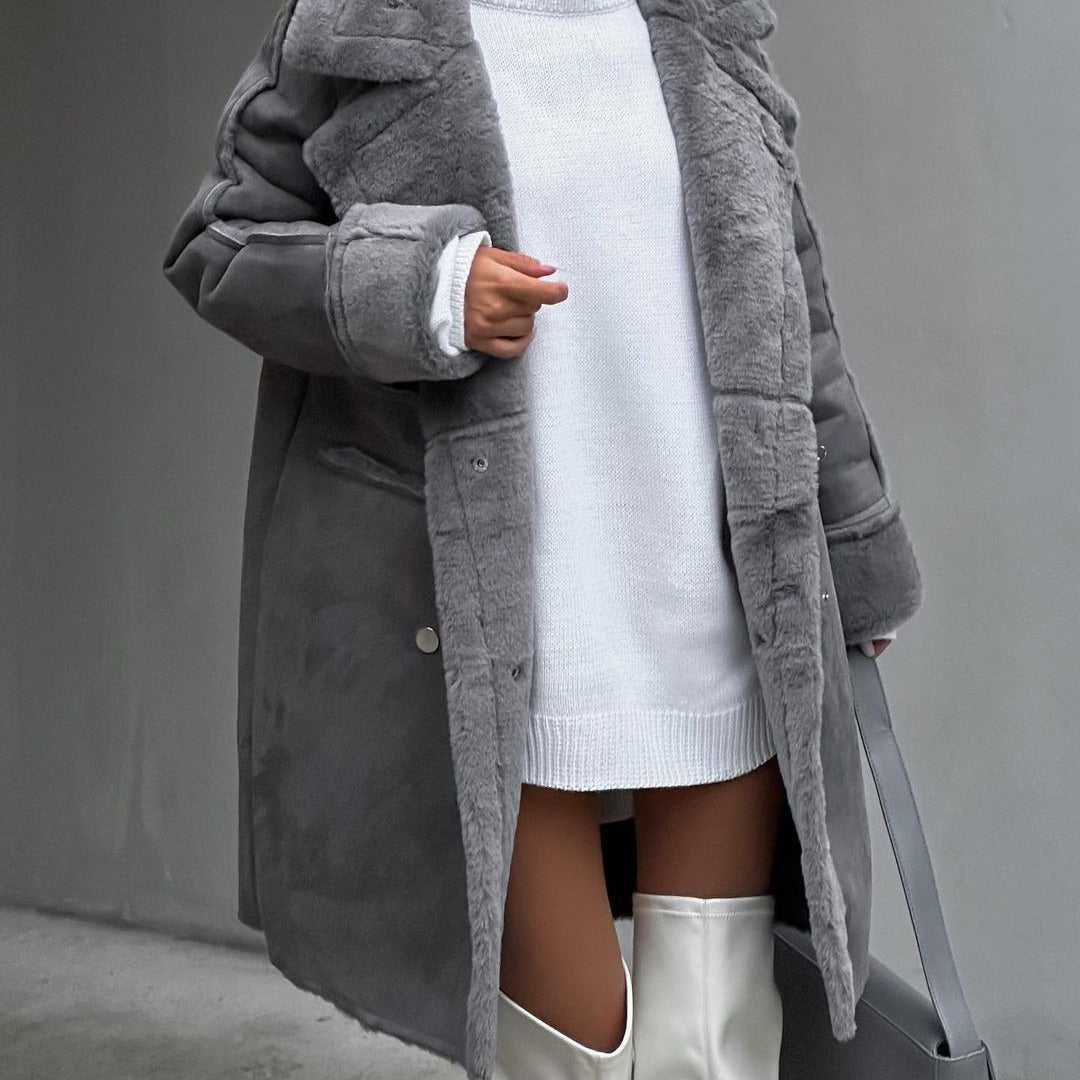 Plush Suede Coat